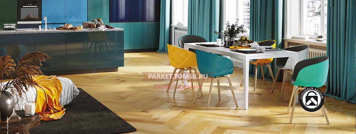 Паркетная доска Barlinek Елочка Дуб Caramel Herringbone